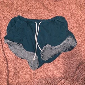 H&M blue-green shorts